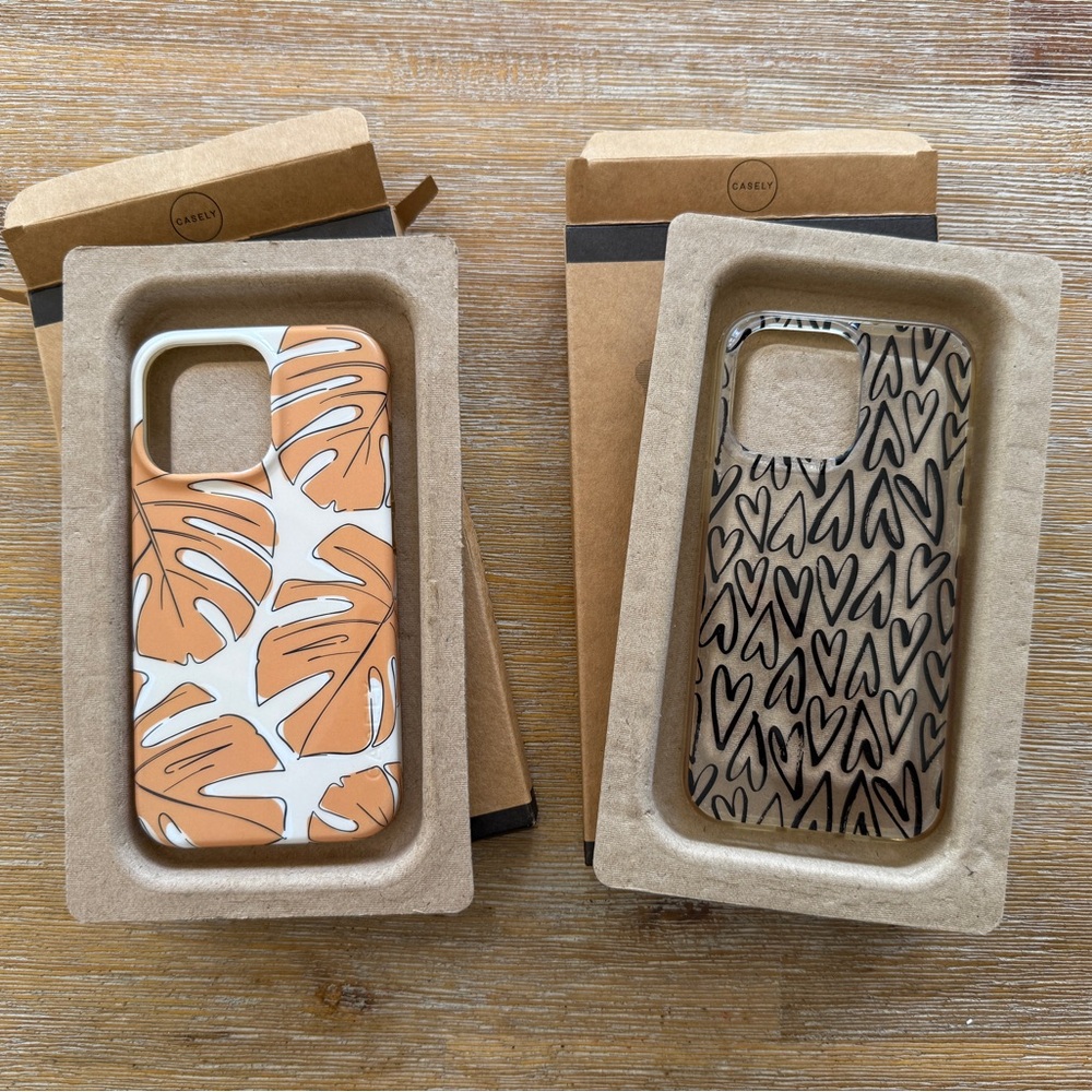 Two iPhone 13 Pro Casely phone cases